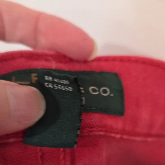 Lauren Ralph Lauren Red Straight Leg Jeans Size 14 Classic Straight Fit - Picture 10 of 12